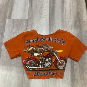 Sturgis tie front tee